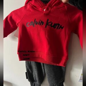 Calvin Klein baby set red new with tags!